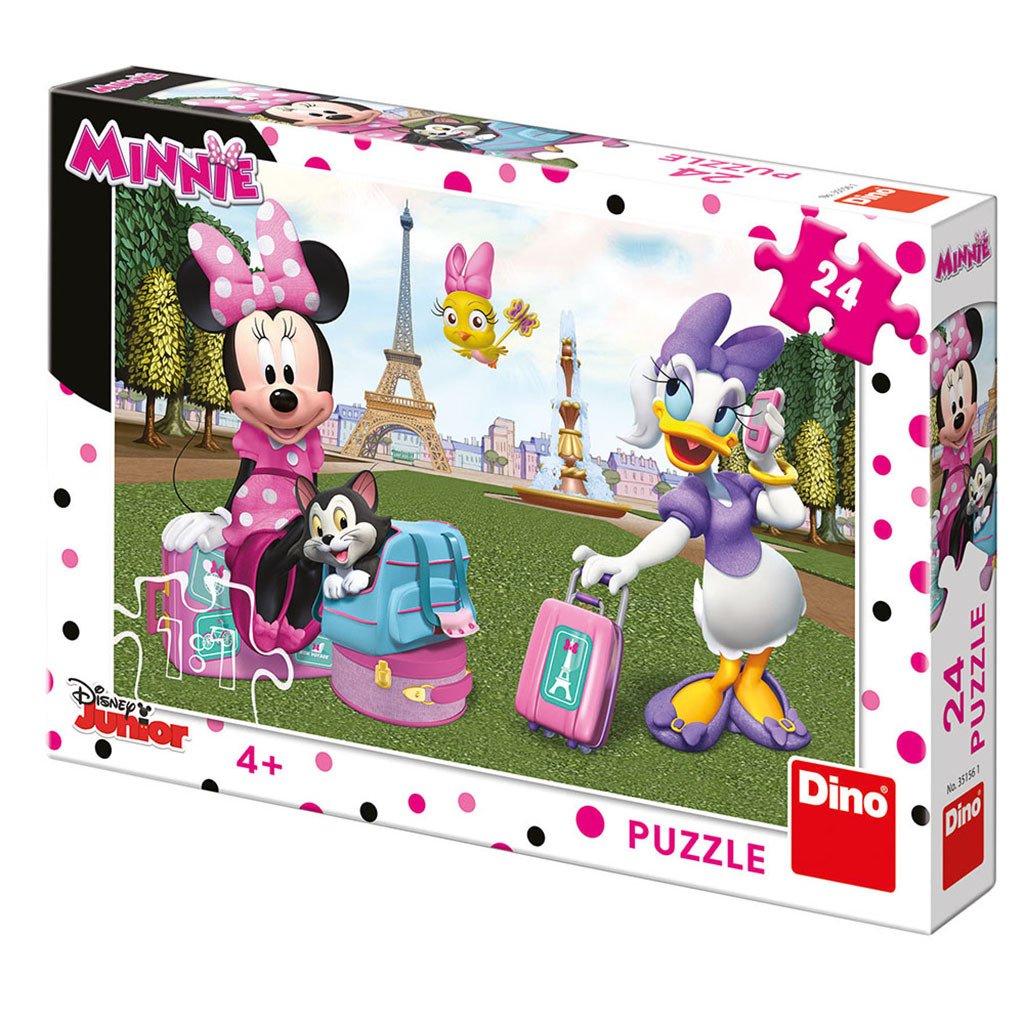 Minnie v Paříži: puzzle 24 dílků - Dino