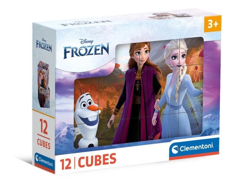 Levně Obrázkové kostky Frozen 12 ks