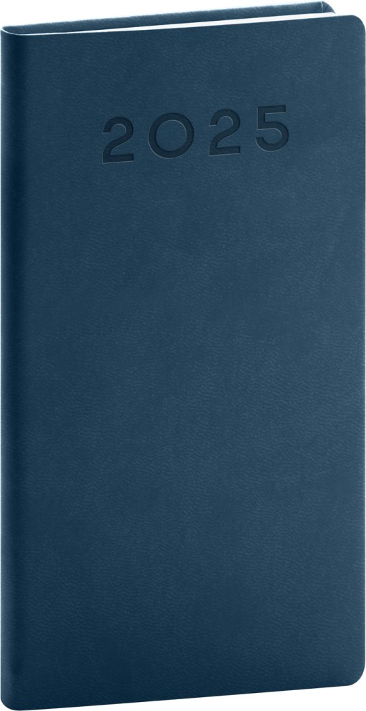 Levně Kapesní diář Aprint Neo 2025, modrý, 9 × 15,5 cm