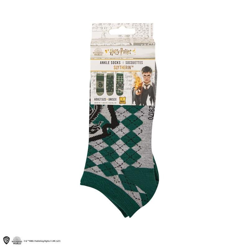 Harry Potter Ponožky kotníkové 3 páry - Zmijozel