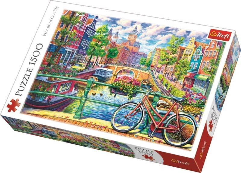 Levně Trefl Puzzle Amsterdamský kanál / 1500 dílků