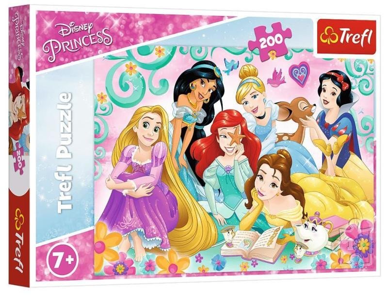 Levně Trefl Puzzle Disney Princess - Šťastný svět princezen / 200 dílků