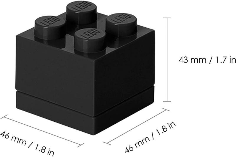 Levně Úložný box LEGO Mini 4 - černý