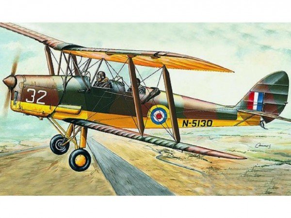 Levně Model D.H.82 Tiger Moth 15,4x19cm v krabici 31x13,5x3,5cm