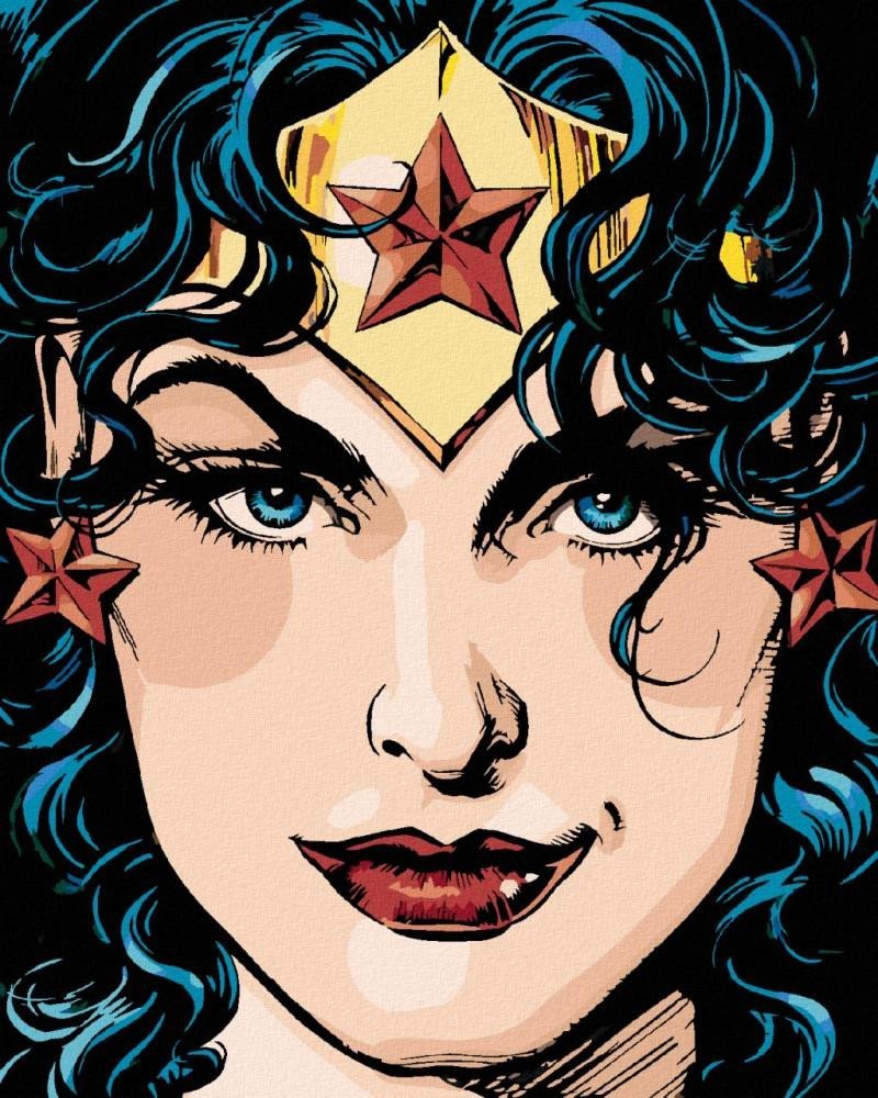 Levně Malování podle čísel 40 x 50 cm Wonder Woman - PREBAL KOMIKSU