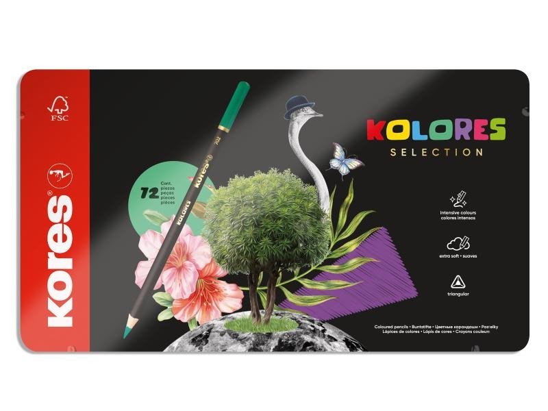 Levně Kores Trojhranné pastelky Kolores Selection - 72 barev