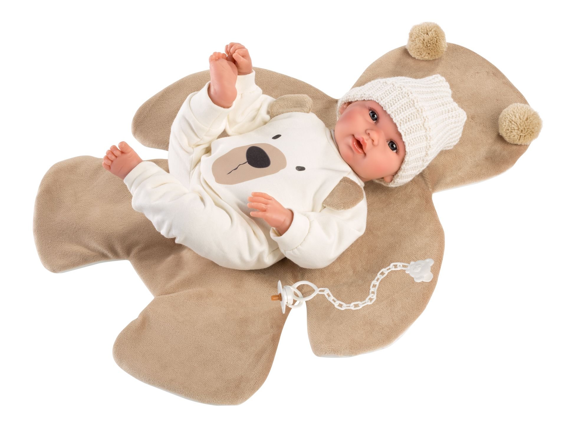 Levně Llorens 63645 NEW BORN - realistická panenka miminko se zvuky a měkkým látkovým tělem - 36 cm