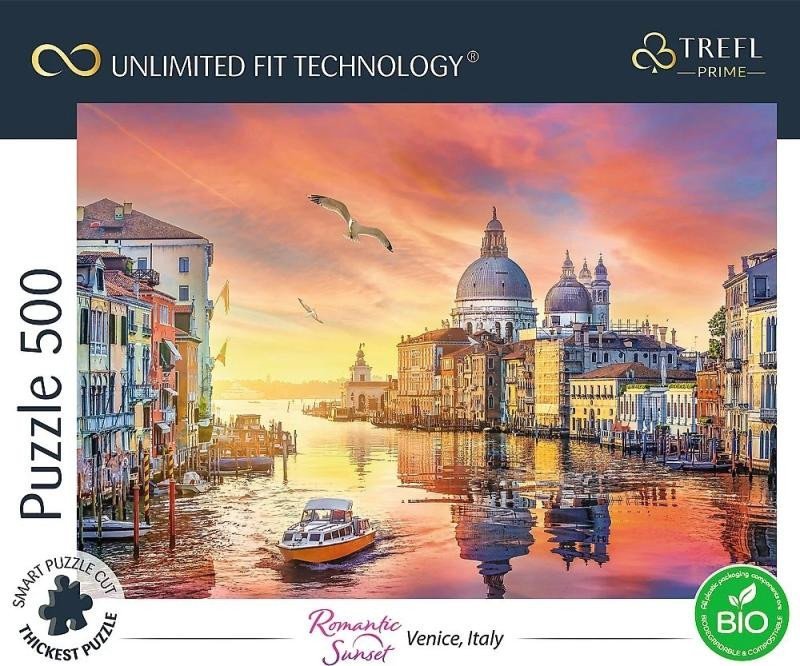 Levně Trefl Puzzle UFT Romantic Sunset: Benátky, Itálie 500 dílků