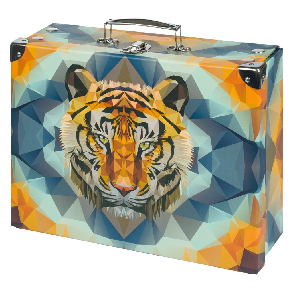 Levně BAAGL Skládací školní kufřík - Tiger s kováním