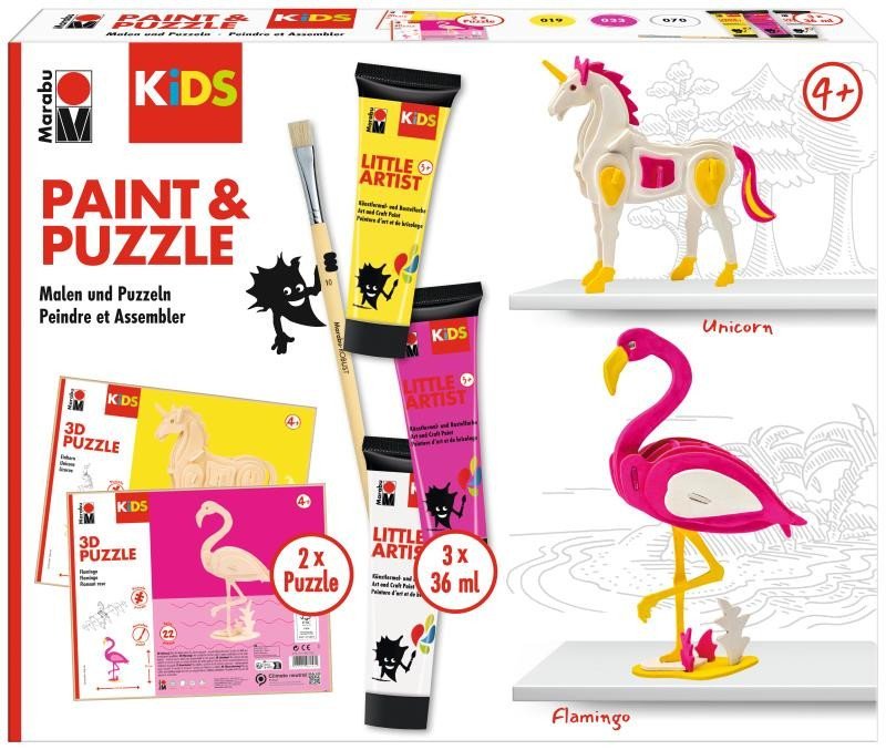 Levně Marabu KiDS Little Artist Paint&amp;Puzzle - Unicorn