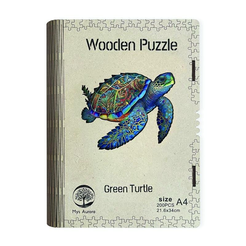 Wooden puzzle Green Turtle A4 - EPEE