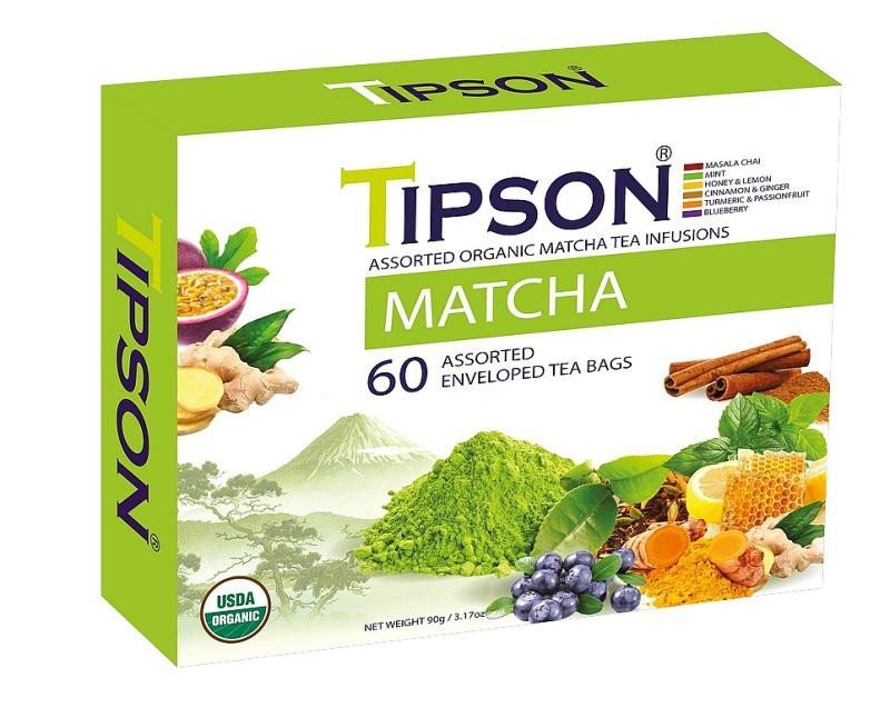 Levně Čaj TIPSON BIO Matcha kazeta 60 ks x 1,5g