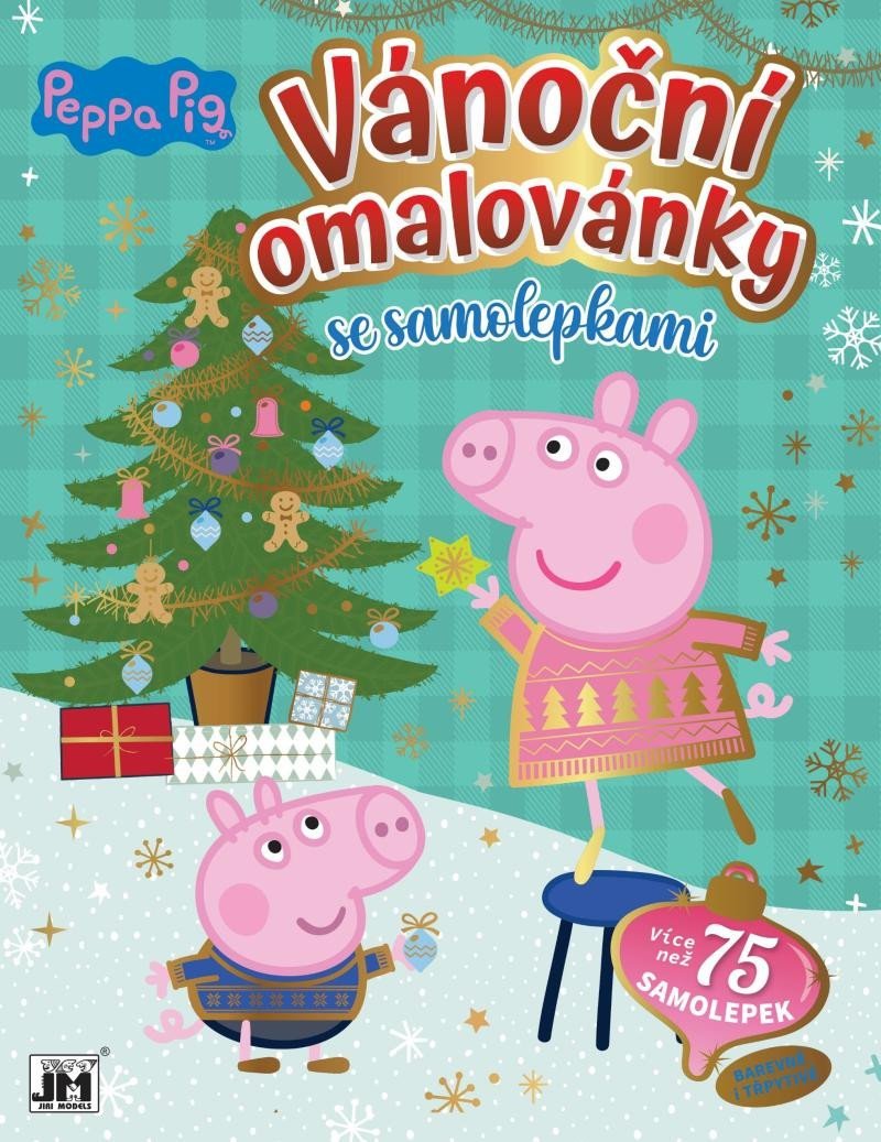 Levně Peppa Pig - Vánoční omalovánky se samolepkami