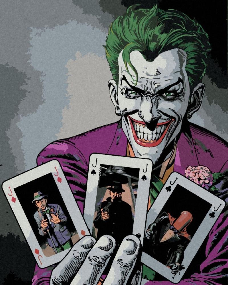 Levně Malování podle čísel 40 x 50 cm Batman - Joker a karty