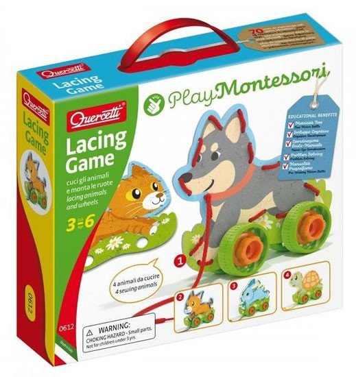 Levně Lacing Game lacing animals &amp; wheels - šněrovací zvířátka s kolečky