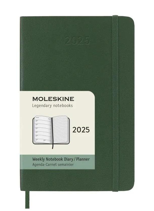 Levně Moleskine Plánovací zápisník 2025 zelený S, měkký