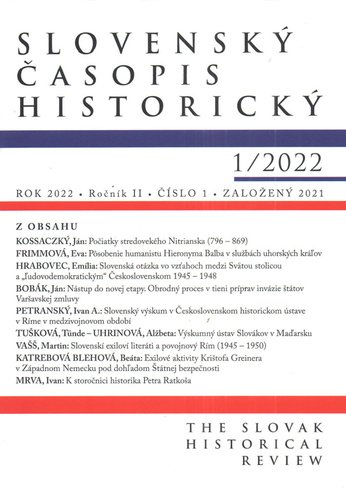 Levně Slovenský časopis historický 1/2022