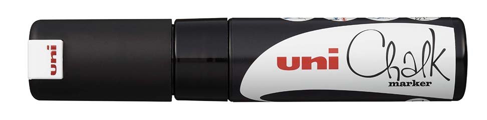 UNI PWE-8K křídový popisovač, 8 mm, černý