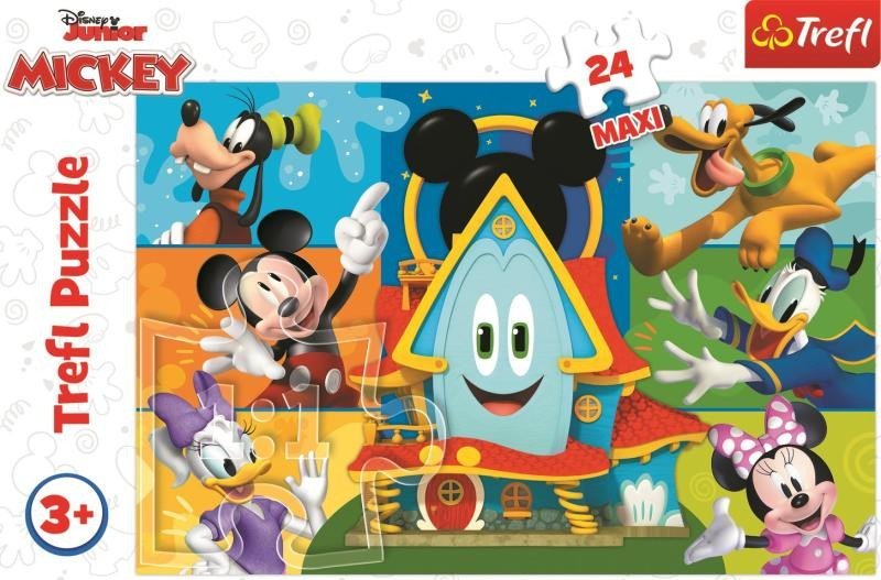 Levně Puzzle Mickeyho klubík: Mickey Mouse a kamarádi MAXI/24 dílků