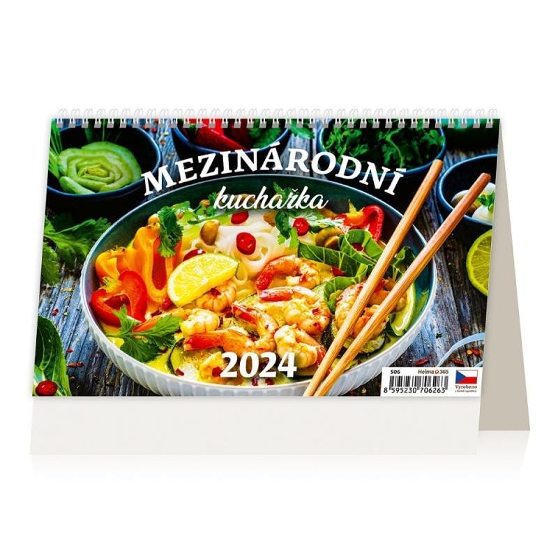 Levně Kalendář stolní 2024 - Mezinárodní kuchařka