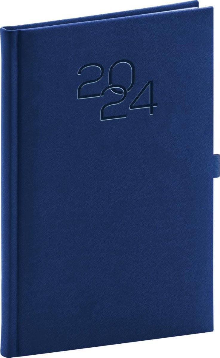 Levně Diář 2024: Vivella Classic - modrý, týdenní, 15 × 21 cm