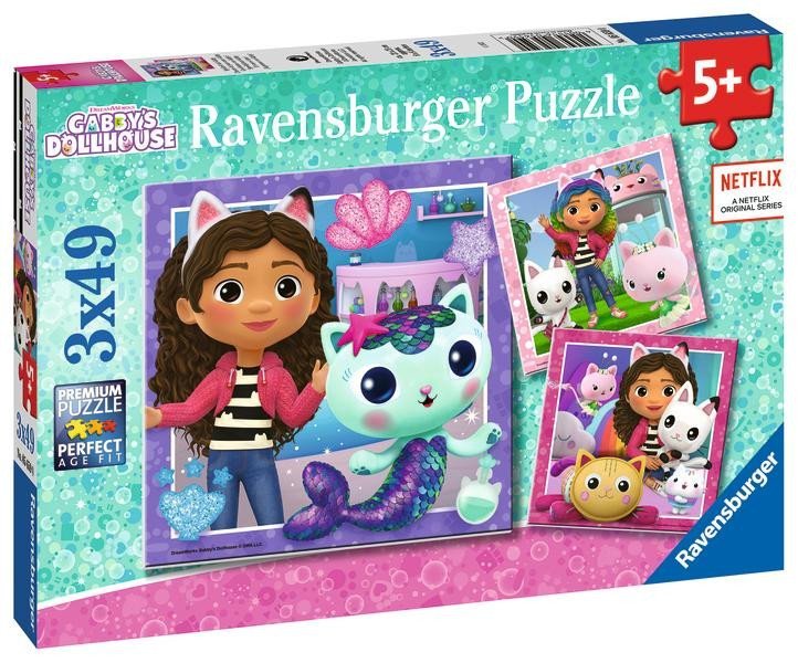 Levně Puzzle Gabby´s Dollhouse 3x49 dílků