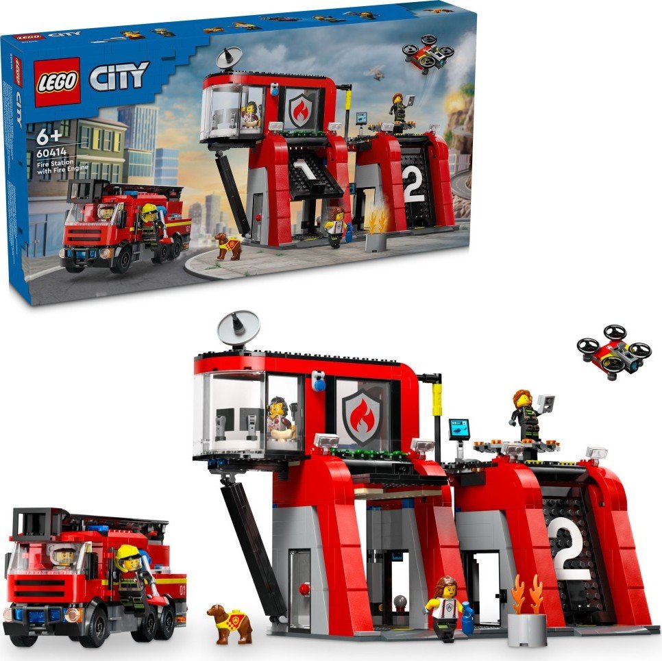 LEGO® City 60414 Hasičská stanice s hasičským vozem - LEGO® City