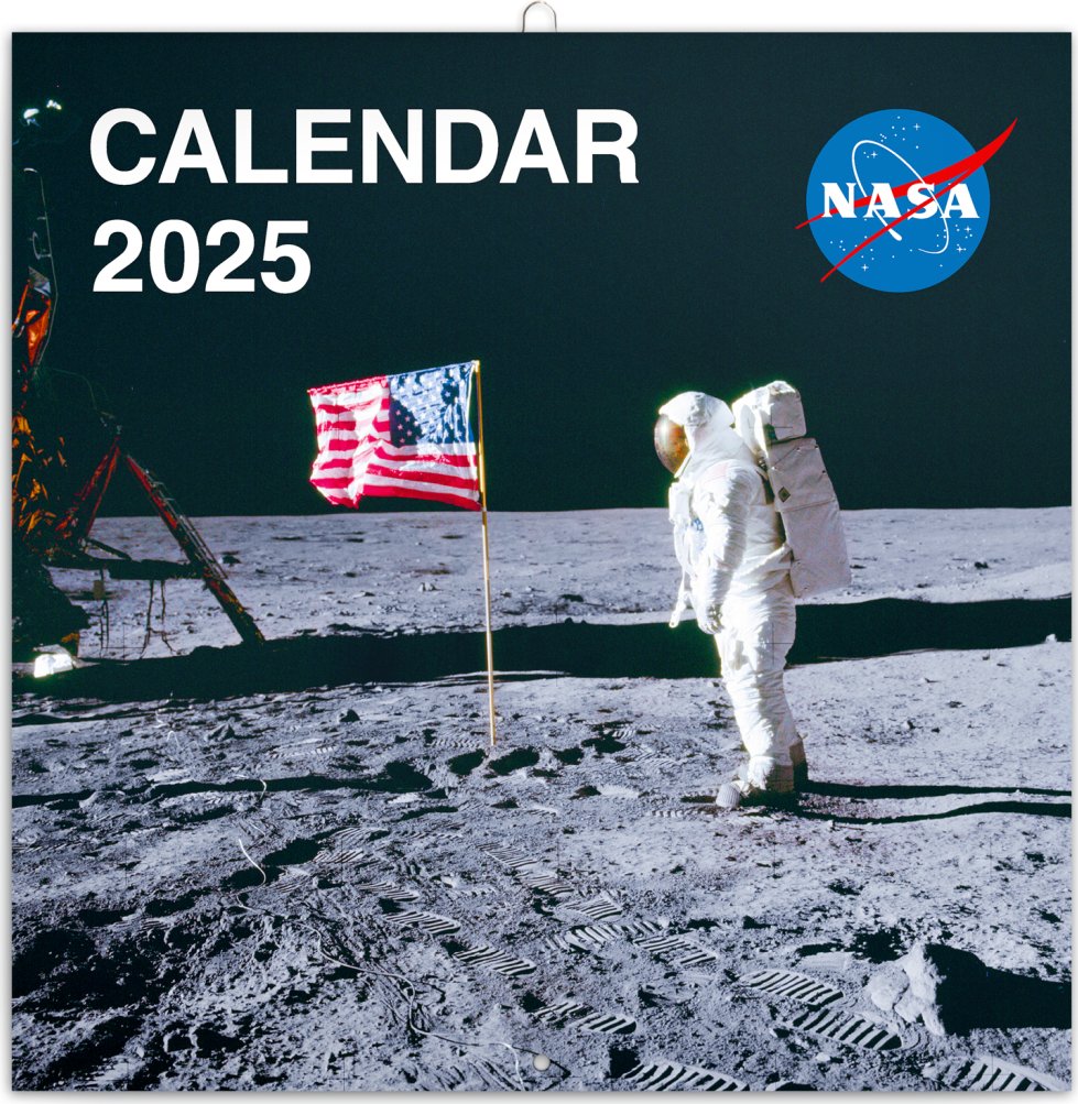 Levně NOTIQUE Poznámkový kalendář NASA 2025, 30 x 30 cm
