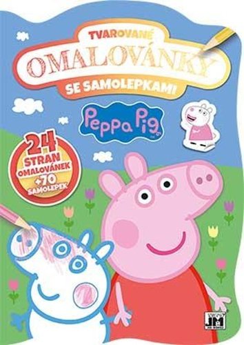 Levně Peppa Pig - Tvarované omalovánky se samolepkami