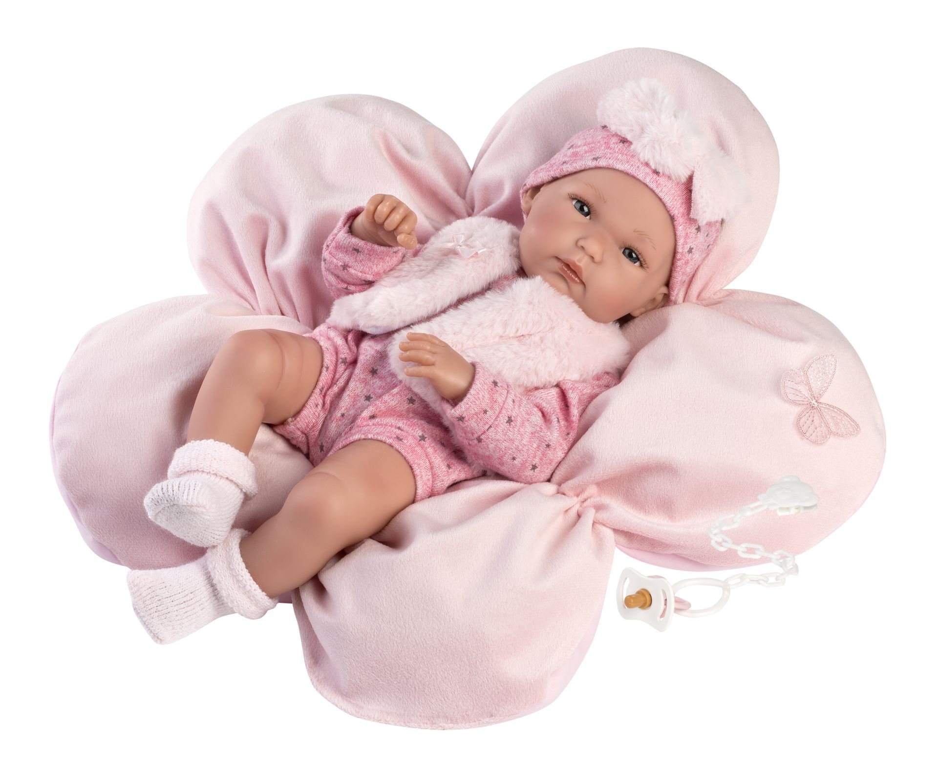 Levně Llorens 63592 NEW BORN HOLČIČKA - realistická panenka miminko s celovinylovým tělem - 35 cm
