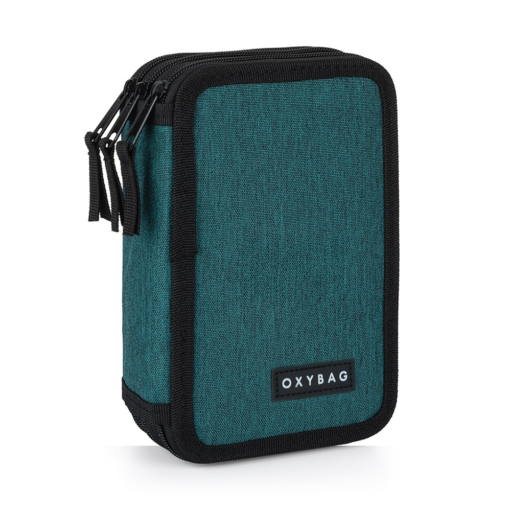 Levně Oxybag Penál 3 patrový - Unicolor Green