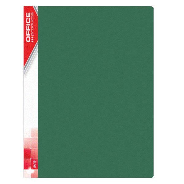 Office Products katalogová kniha, A4, PP, 10 kapes, zelená