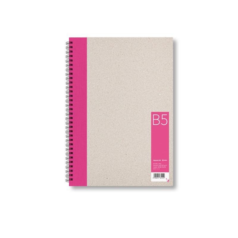 Levně Zápisník B5 čistý, růžový, 50 listů