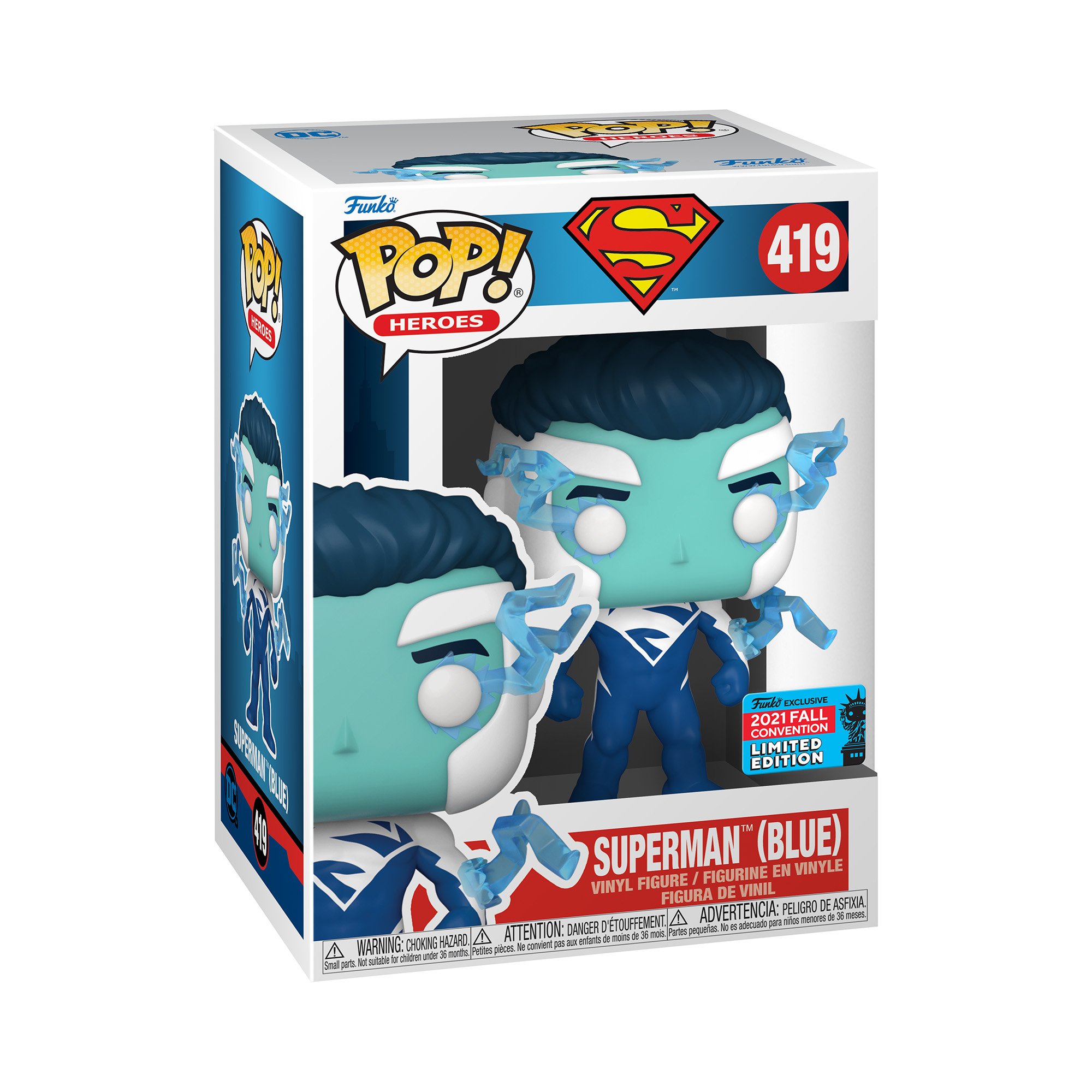 Levně Funko POP Heroes: DC - Superman (Blue) - New York Comic Con Shared Exclusives