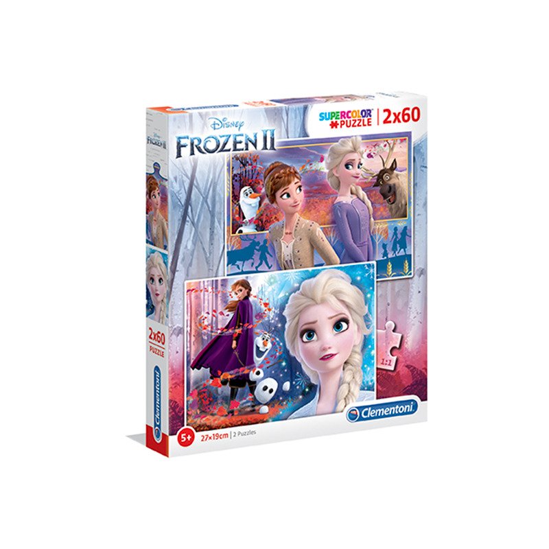 Levně Puzzle Supercolor 2x60 dílků Frozen 2 - Clementoni