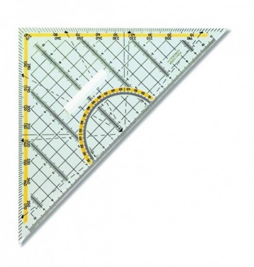 Levně Koh-i-noor trojúhelník s držákem transparentní