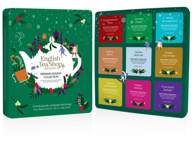 Levně English Tea Shop Čaj Premium Holiday Collection bio zelená 108 g, 72 ks