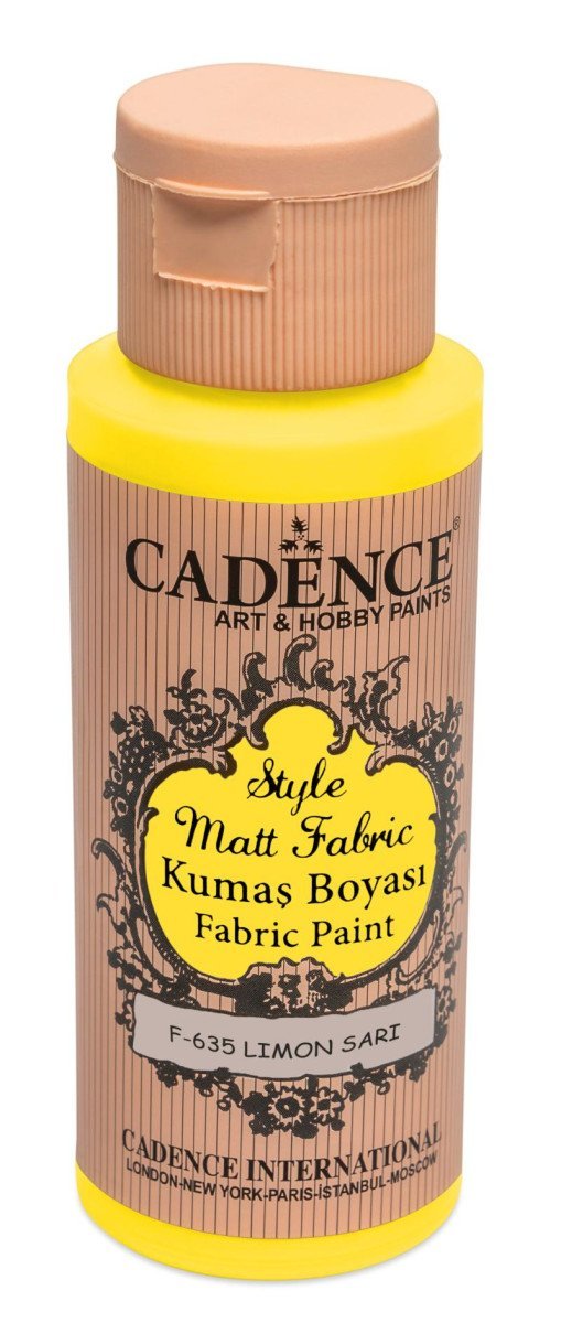 Levně Textilní barva Cadence Style Matt Fabric - citrónová / 50 ml