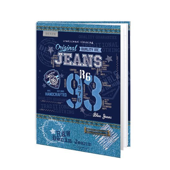 Levně Záznamová kniha A5 Blue jeans