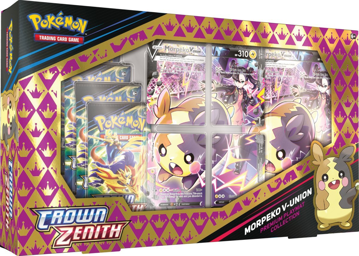 Levně Pokémon TCG: SWSH12.5 Crown Zenith - Morpeko V-UNION Premium s hrací podložkou