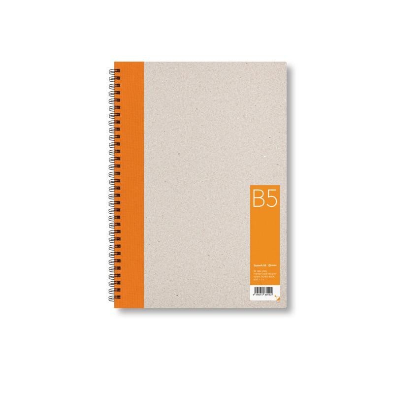 Levně Zápisník B5 čistý, oranžový, 50 listů