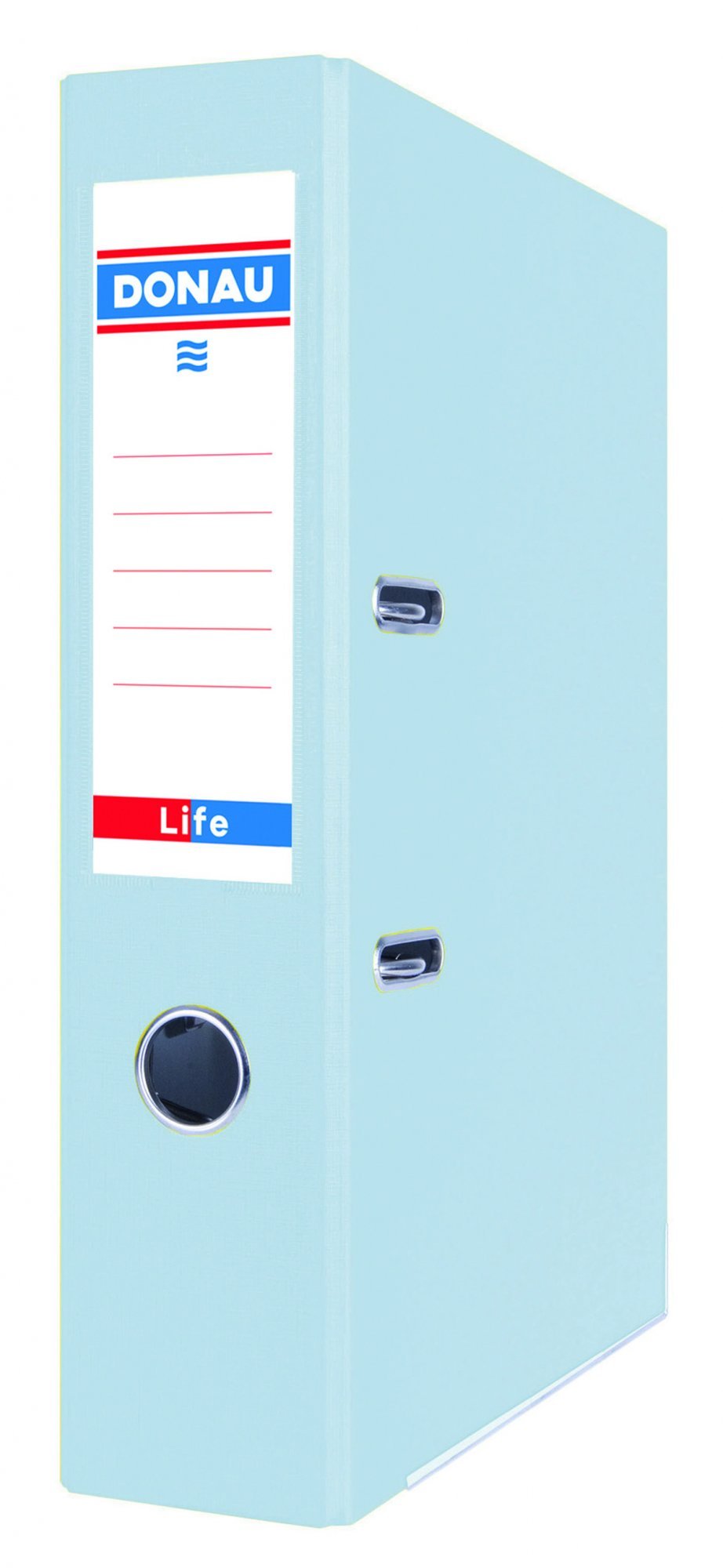 Levně DONAU pákový pořadač LIFE, A4/75 mm, karton, pastelově modrý