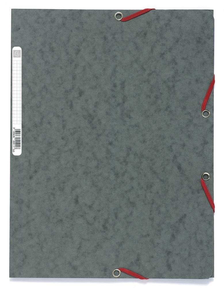 Levně Spisové desky s gumičkou A4 prešpán 400 g/m2 - šedé