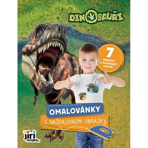 Levně Omalovánky s nažehlovacími obrázky Dinosauři