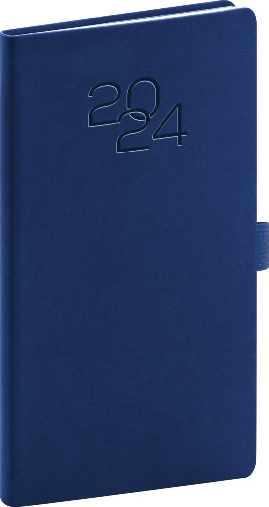 Levně Diář 2024: Vivella Classic - modrý, kapesní, 9 × 15,5 cm