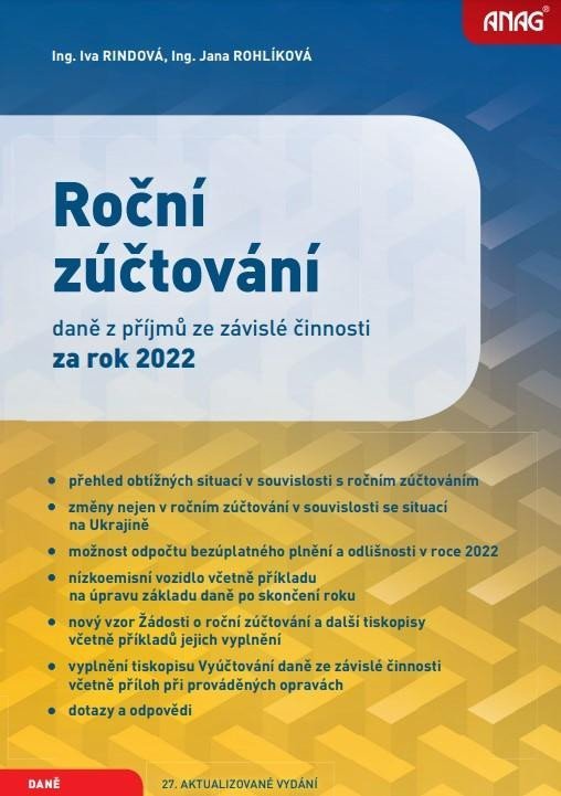 Roční zúčtování daně z příjmů ze závislé činnosti za rok 2022 - Iva Rindová