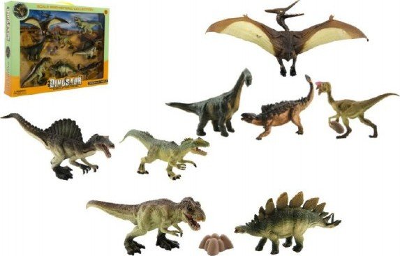 Levně Dinosaurus plast 8ks v krabici 46x34x7cm