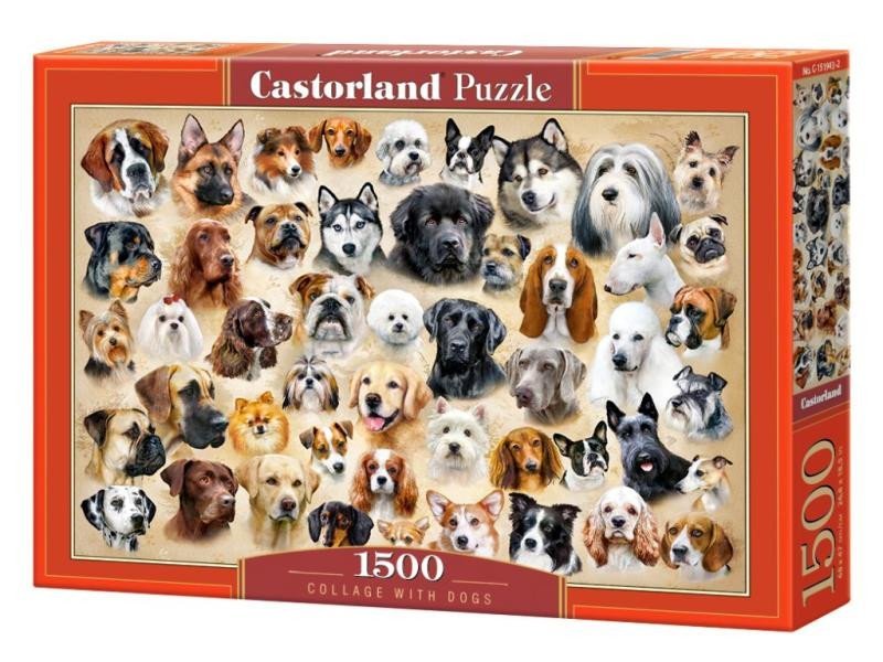 Castorland Puzzle - Psí koláž 1500 dílkú