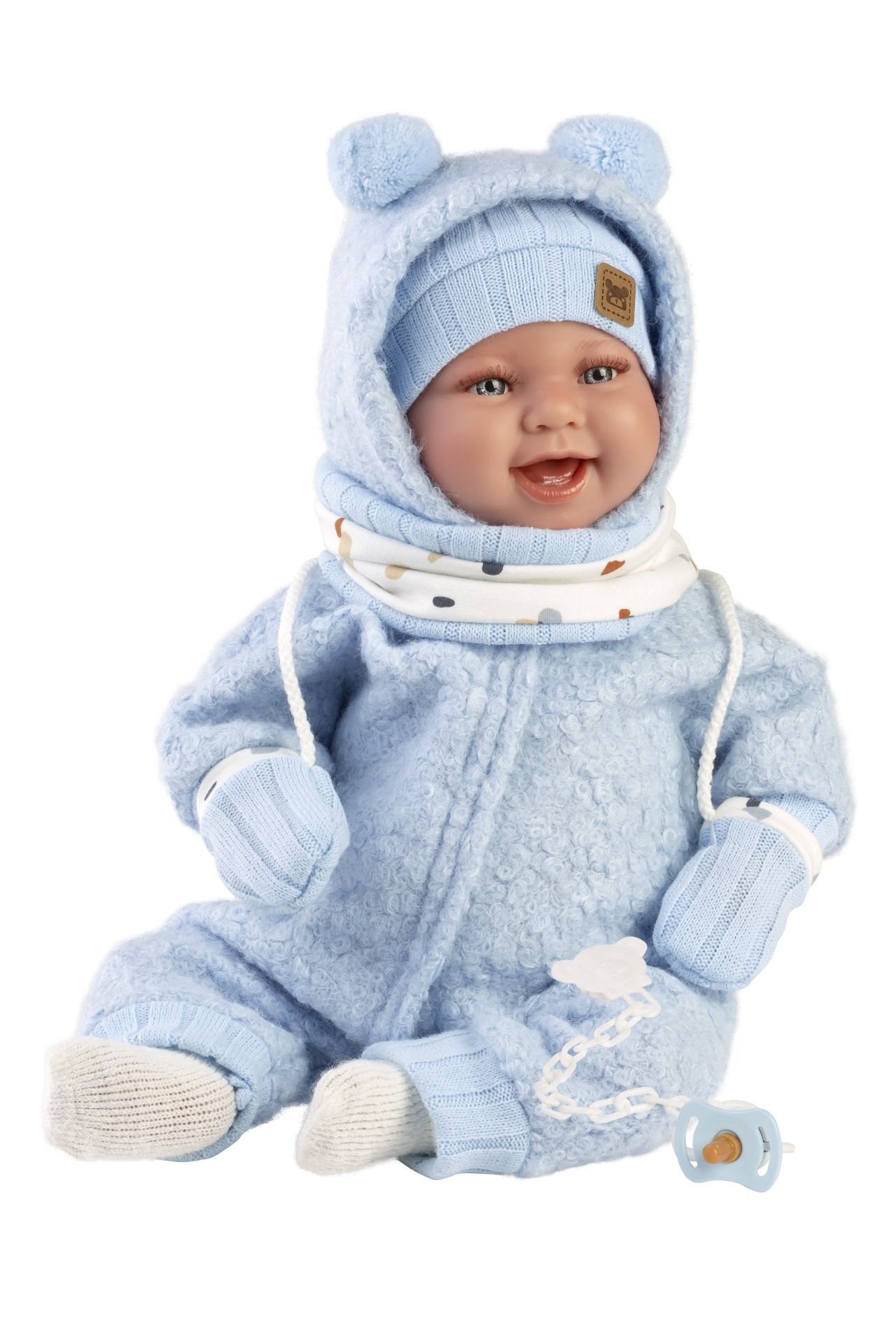 Levně Llorens 84479 NEW BORN - realistická panenka miminko se zvuky a měkkým látkovým tělem - 44 cm