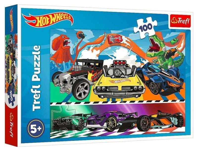 Levně Puzzle Hot Wheels 100 dílků